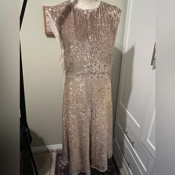 strapless open back dress Threads 4 Thought Women's Adrienne Gauze Smocked Midi Dress XL in Dune, Size XL